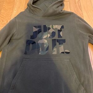 Nike kids Olive Hoodie with Logo size large